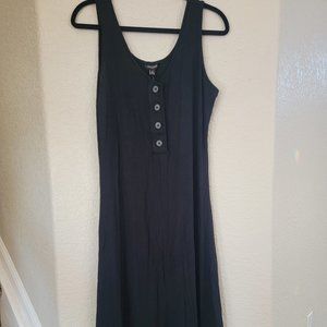 Banana Republic Sleeveless Tank Midi Length Ribbed Jersey Scoopneck Henley Dress